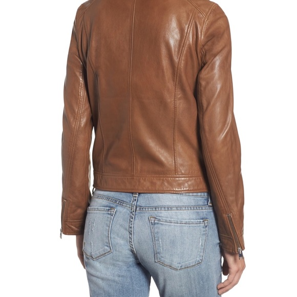 Lamarque Patch Pocket Leather Biker Jacket size S - Picture 2 of 8